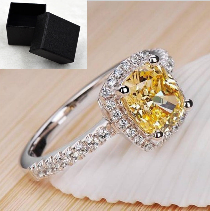 Ringe Für Frauen Trendy Schmuck Engagement Ring Weiß Gold Farbe Anillos