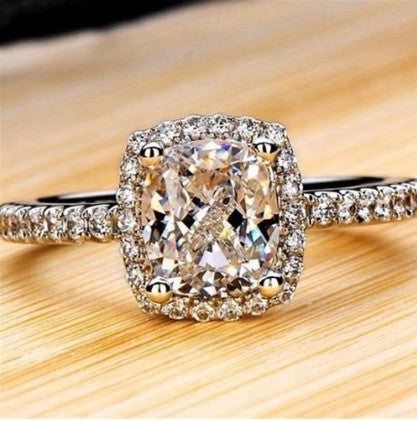 Ringe Für Frauen Trendy Schmuck Engagement Ring Weiß Gold Farbe Anillos