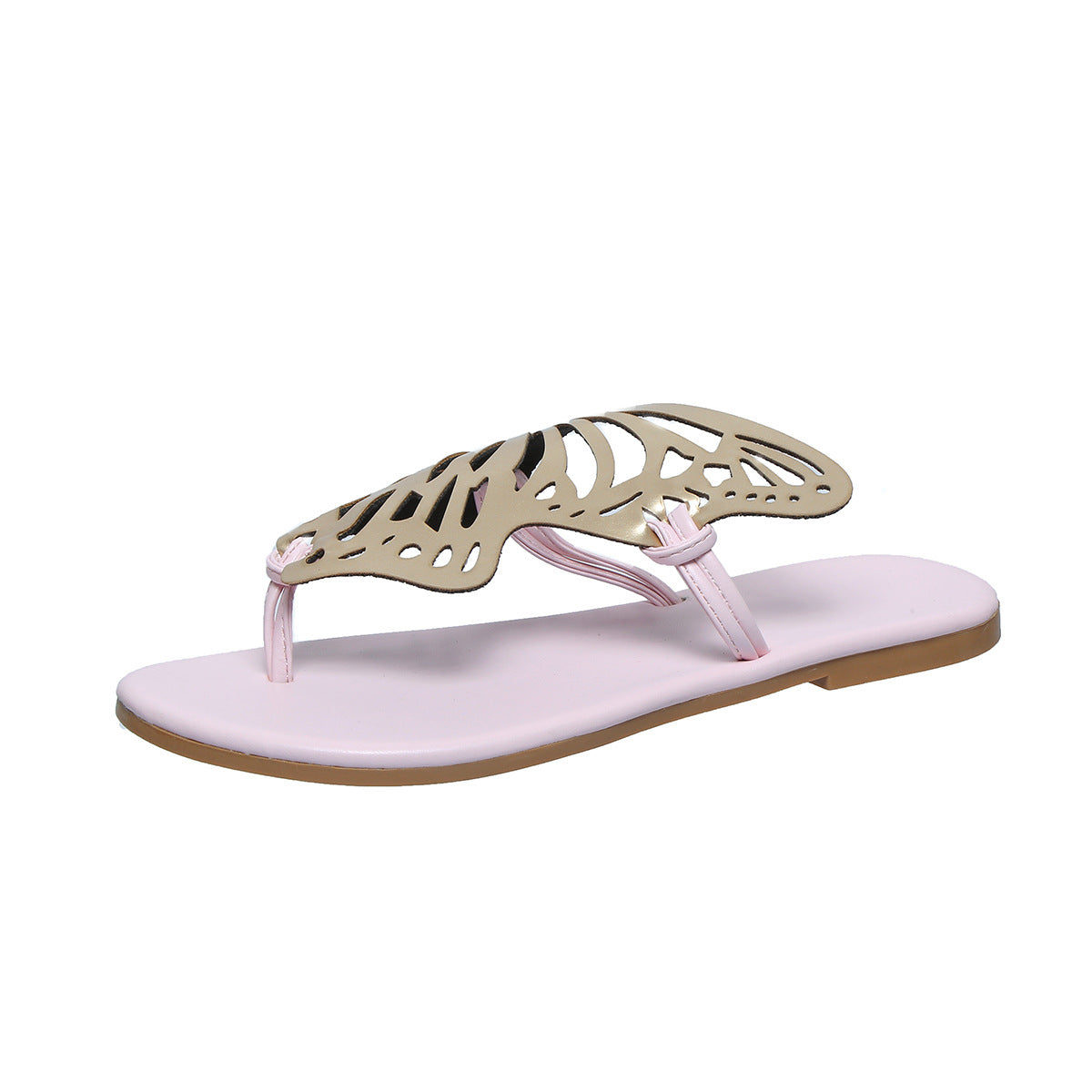 Mode Schmetterling Flip-Flops Sommer Sandalen für Frauen Casual Strands chuhe Neue flache Slides mit niedrigem Absatz