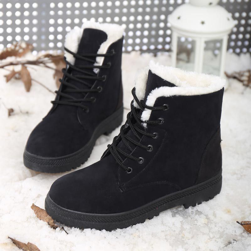 Winter Schnee Stiefel Mit Warmen Plüsch Stiefeletten Für Frauen Schuhe