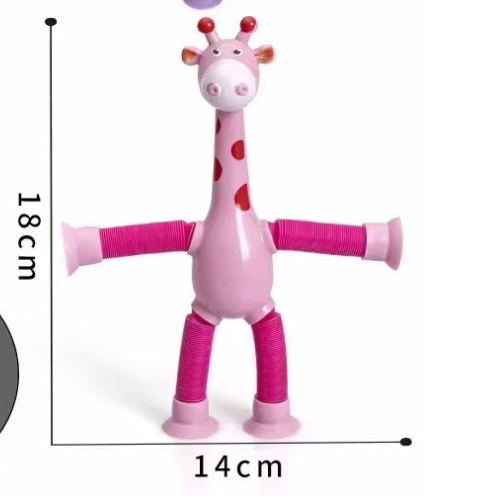 Cartoon Saugnapf Teleskop rohr Giraffe