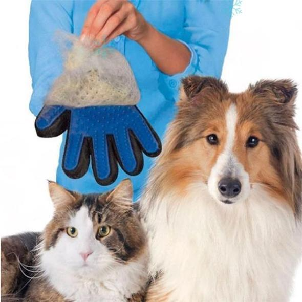 Pet Haar Entfernung Pinsel Kamm- Handschuhstil, lassen Sie Haustiere das bequeme Bad genießen!