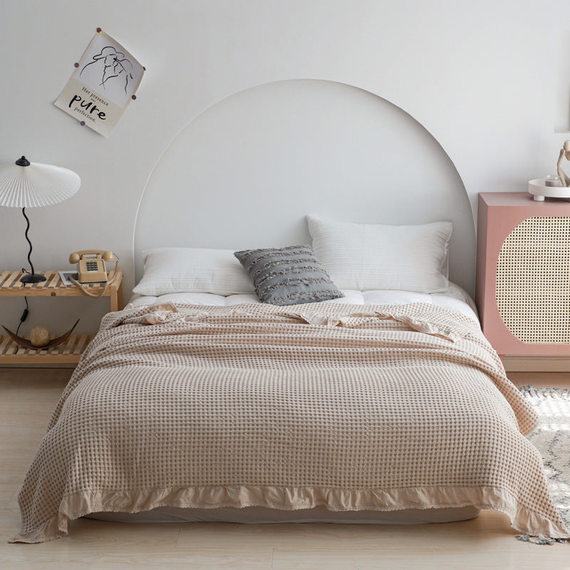 Waffel-Karo-Decken für Bett und Sofa