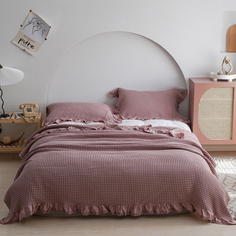 Waffel-Karo-Decken für Bett und Sofa