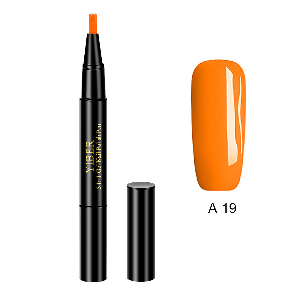 3-in-1 Gel-Nagellackstift mit Glitzer