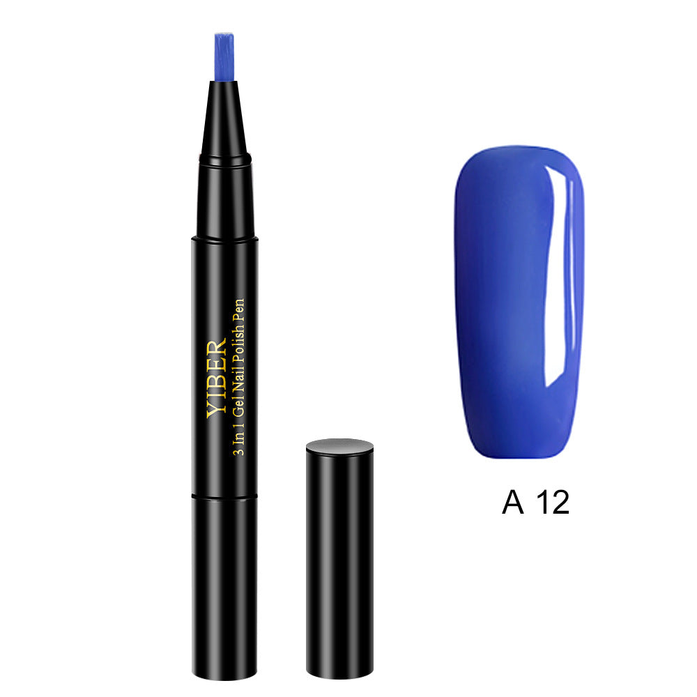 3-in-1 Gel-Nagellackstift mit Glitzer
