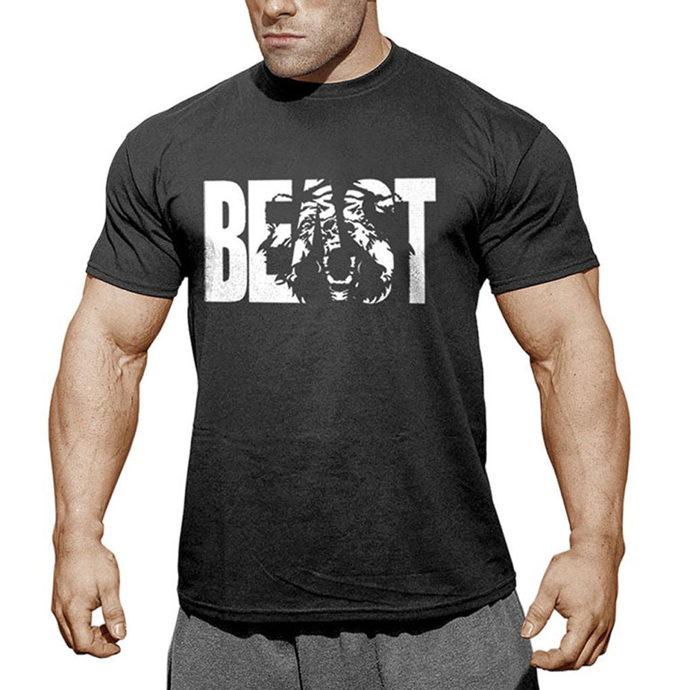 Fitness-Sport-T-Shirt aus Baumwolle in Übergröße