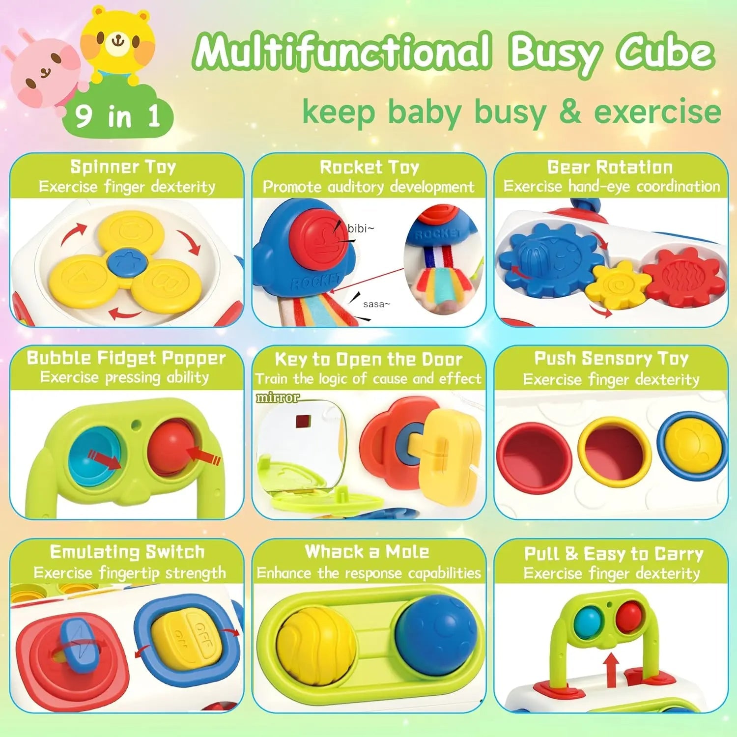 9 in 1 Bussy Baby & Kleinkind Lernspielzeug