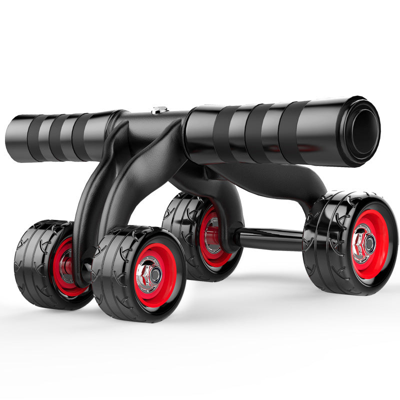 Fitnessgerät für das Training der Bauchmuskeln mit vier Rädern