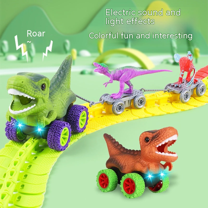 Kinder-Achterbahn Dinosaurier-Spur elektrisches Plastikspielzeug