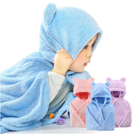 Babypflege-Kapuzenbadetuch aus Baumwolle