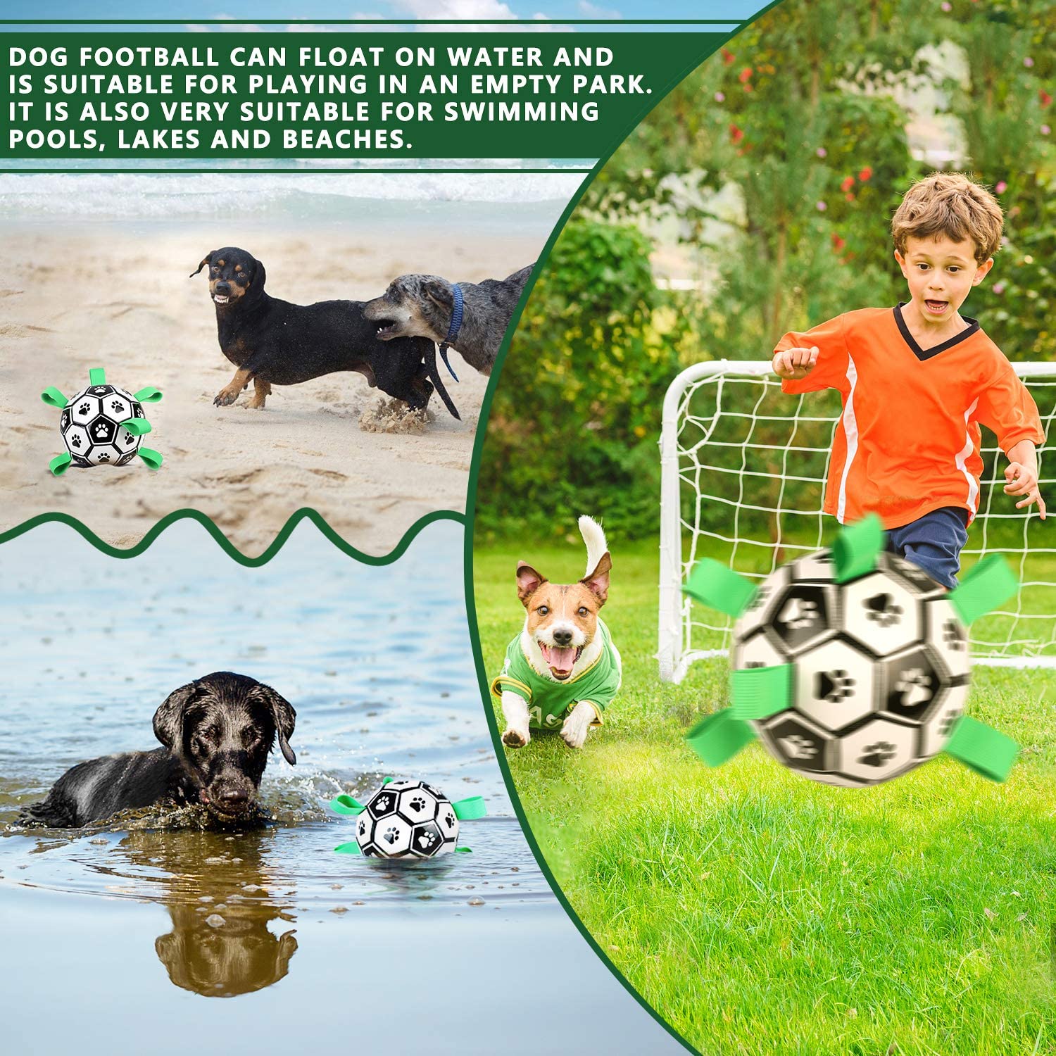Interaktives Hundespielzeug - Fußball für Haustiere mit Grifflaschen