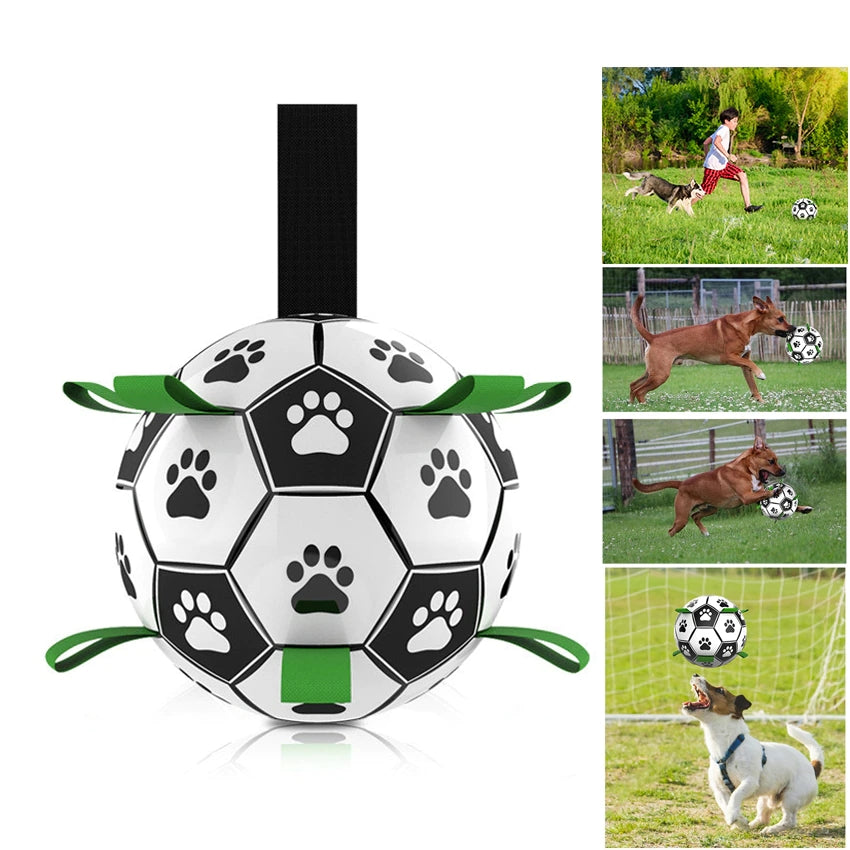 Interaktives Hundespielzeug - Fußball für Haustiere mit Grifflaschen