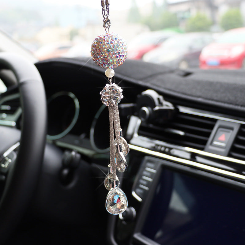Auto-Spiegel  Kristall Diamant Kugel Anhänger