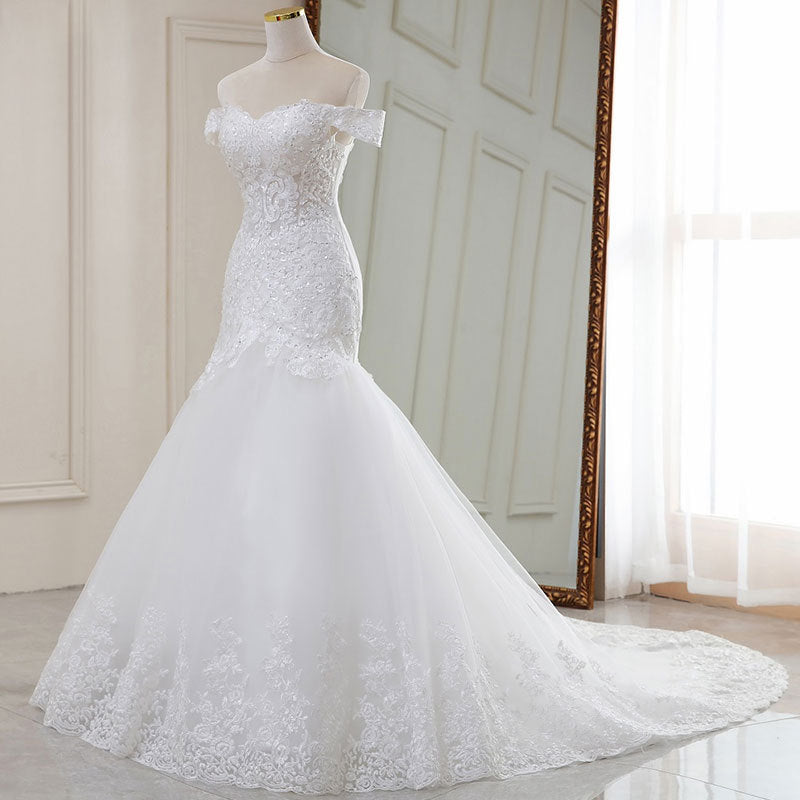 Temperamentvolle Brautkleid mit Lange Schleppe