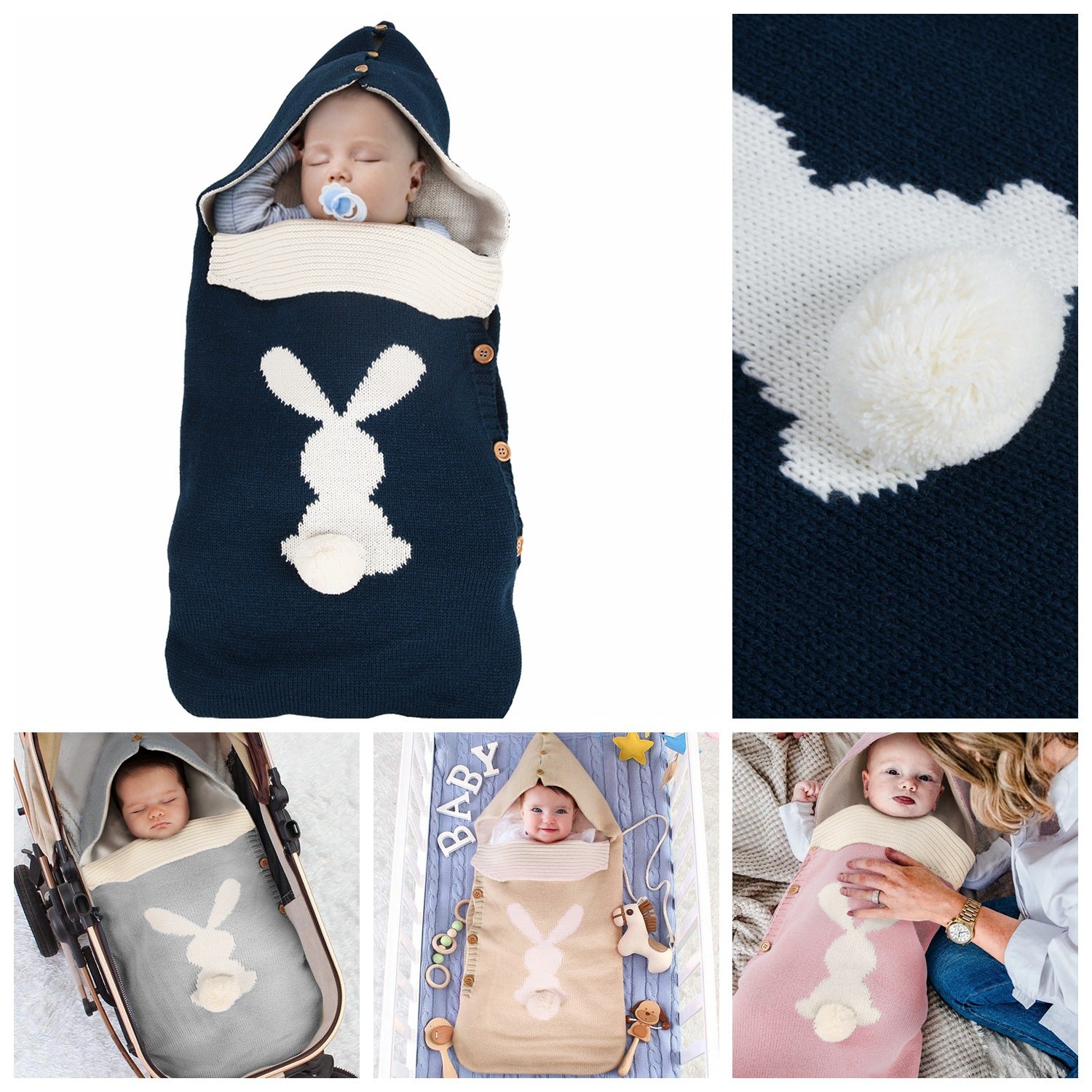 Baby-Kinderwagen Wollschlafsack